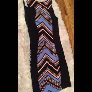 Black and white chevron print textile